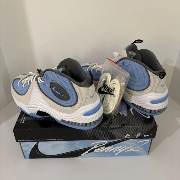 Nike Air Penny 2 SS White Cobalt UNC Magic Men’s Sneakers 10 Special Box - Picture 4 of 6